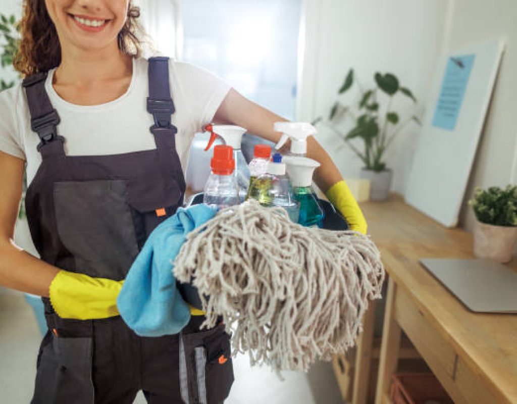 Beehive House Cleaning team working in St. George living room